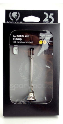 Tweezer Clit Clamp With Bell by Spartacus Enterprises - Nipple and Clit Clamps