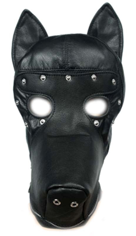 Ultimate Leather Dog Hood - - Bondage Hoods