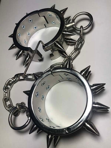 Unisex Spiked Leg Irons by Hell's Couture - Cuffs and Restraints