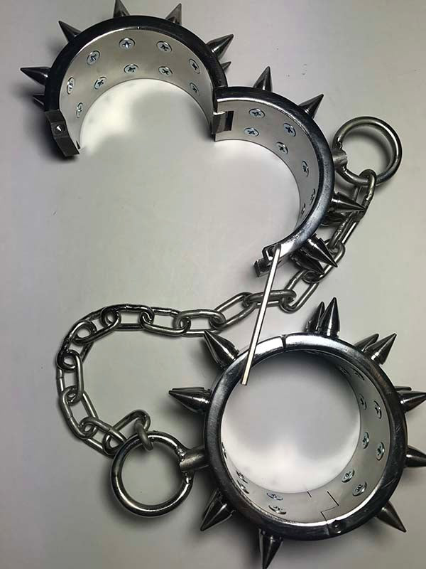 Unisex Spiked Leg Irons - - Cuffs And Restraints