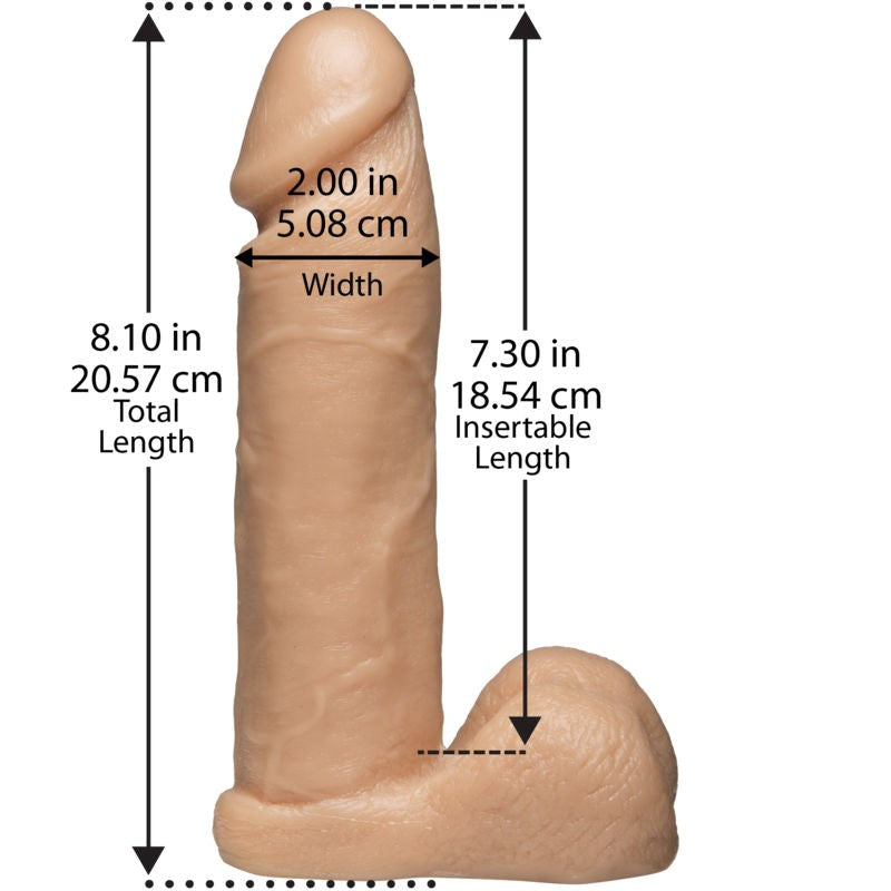 Vac-U-Lock 8 Realistic Cock Vanilla - - Realistic Dildos