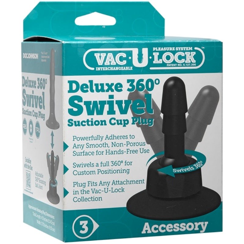 Vac-U-Lock Deluxe 360 Swivel Suction Cup Plug - - Non-Realistic Dildos