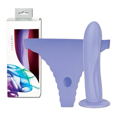 Gratify L/XL Lavender Adjustable Strap-On by Vibe Therapy - Strap On Sextoys