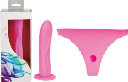 Gratify S/M Pink Strap-On Harness by Vibe Therapy - Strap On Sextoys