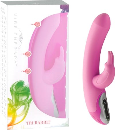 Tri Rabbit Style G Spot Vibrator by Vibe Therapy - Rabbit Vibrators