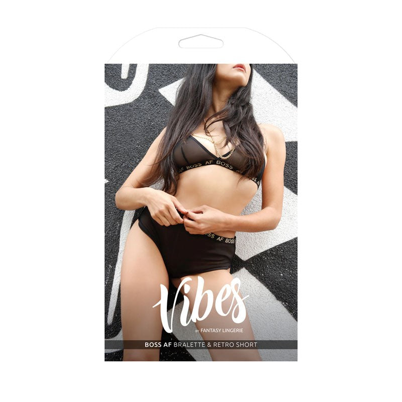 VIBES BOSS AF Bralette & Retro Short - - Bras and Bra Sets