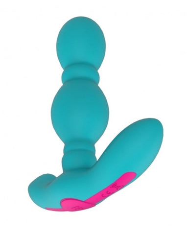 Turquoise Vibrating Funn Butt Plug by VVOLE LLC - Luxury Sex Toys