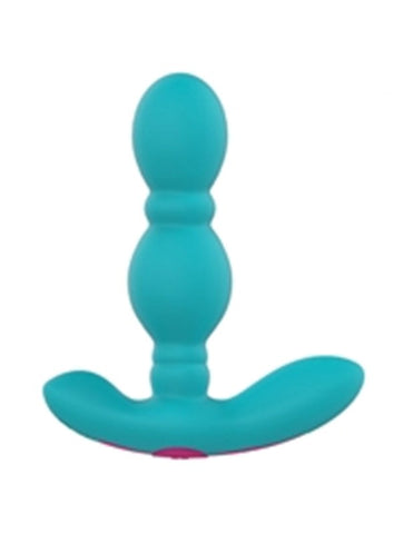 Turquoise Vibrating Funn Butt Plug by VVOLE LLC - Luxury Sex Toys