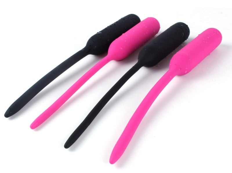 Vibrating Silicone Urethral Sound Large - - Penis Plugs