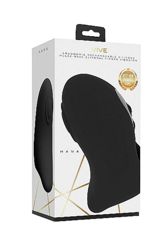 Vive Hana Black Waterproof Vibrator by Shots Toys - Finger and Tongue Vibrators