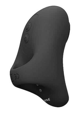 Vive Hana Black Waterproof Vibrator by Shots Toys - Finger and Tongue Vibrators