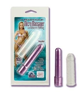 Waterproof Micro Massager with Silicone Sleeve - - Bullet Vibrators