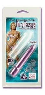 Waterproof Micro Massager with Silicone Sleeve - - Bullet Vibrators