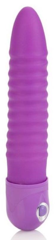 Waterproof Power Stud Ribbed Purple - - Realistic Dildos