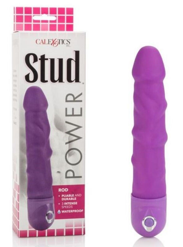 Waterproof Power Stud Rod Purple - - Realistic Dildos