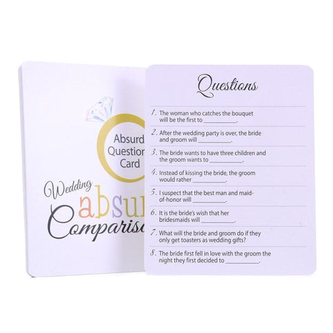 Wedding Absurd Comparisons Adult Card Game by Kheper - Sex Games, Coupons and Tricks