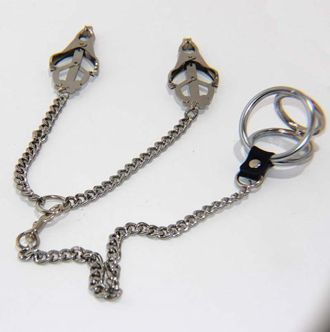 Welled Up Clover Clamps & Cock Ring by BDStyle - Breast and Nipple Toys