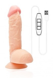 Wet Temper 7.5 Inch Veiny Vibrating Dong by NANMA - Vibrating Dildos