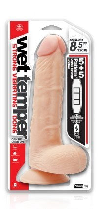 Wet Temper 8.5 Inch Vibrating Dong - - Realistic Dildos