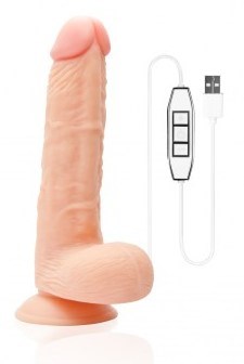 Wet Temper 8.5 Inch Vibrating Dong - - Realistic Dildos