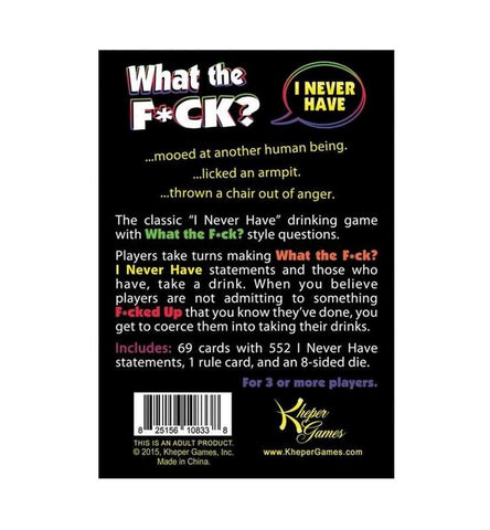 What the F-ck I Never Have Game by Kheper Games - Sex Games, Coupons and Tricks