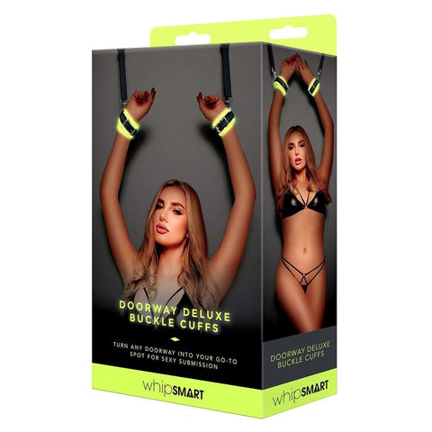 Glow In The Dark Deluxe Doorway Buckle Cuffs - Cuffs and Restraints