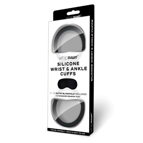 WhipSmart Wrist & Ankle Cuffs Restraints with Eye Mask - Cuffs and Restraints