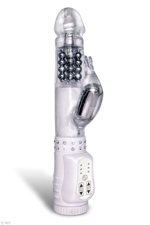 White Diamond Rabbit Vibrator - - Rabbit Vibrators