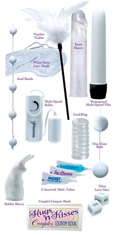 10 Piece White Wedding Adult Toys Kit by Pipedream - Sex Kits