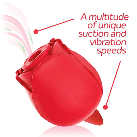 Wild Rose Sucking Licking Air Pulse Vibe by Icon Brands - Clit Ticklers and Pulsators