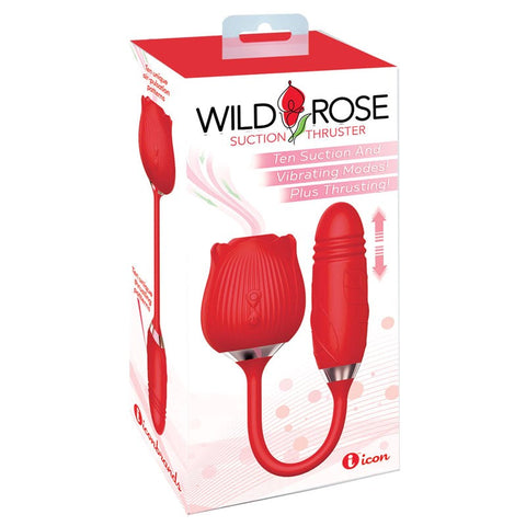 Wild Rose Suction Thruster Air Pulse Vibe by Icon Brands - Clit Ticklers and Pulsators