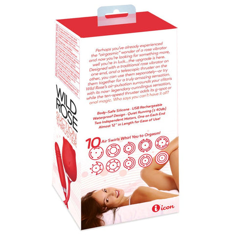 Wild Rose Suction Thruster Air Pulse Vibe by Icon Brands - Clit Ticklers and Pulsators