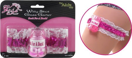 Willy Shot Glass Garter - - Sex Games, Coupons and Tricks