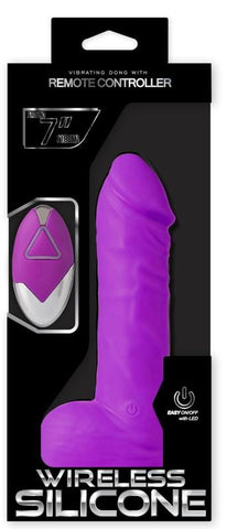 Wireless Silicone 7" Penis Shaped Vibrator - Realistic Dildos