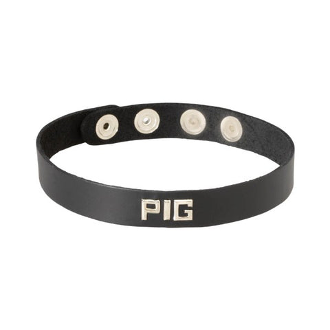 Wordband Collar - PIG by Spartacus Enterprises - Fancy Dress Ups