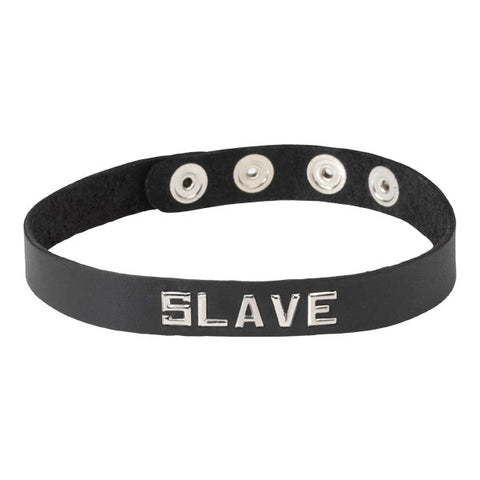 Wordband Collar Slave by Spartacus Enterprises - Collars and Leads