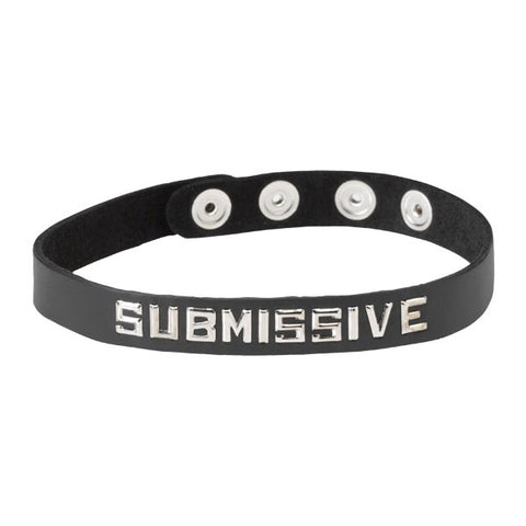 Wordband Collar - SUBMISSIVE by Spartacus Enterprises - Collars and Leads