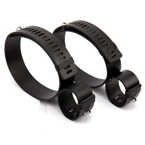 Wrist & Thigh Faux Leather Restraints by BDStyle - Cuffs and Restraints