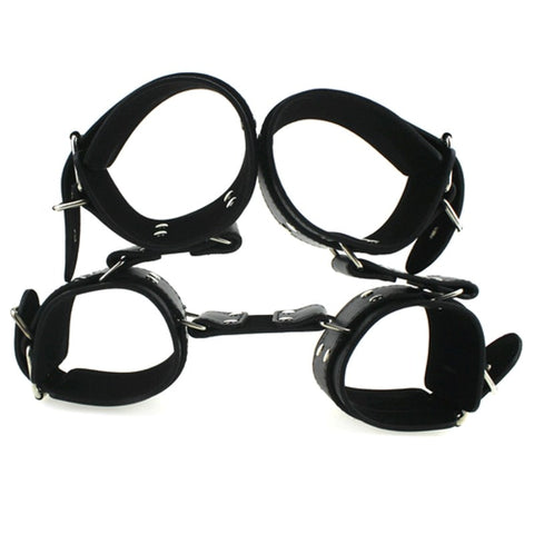 Adjustable Leather Cuffs Spreader Bar by BDStyle - Spreaders and Hangers