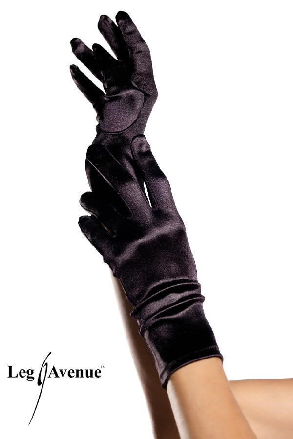 Wrist Length Satin Gloves - - Fancy Dress Ups