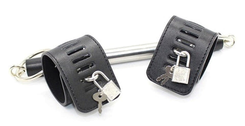 Wrist Spreader Bar With BDSM Cuffs by BDStyle - Spreaders and Hangers