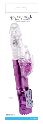 Wyld Vibes Butterfly Purple by NS Novelties - Rabbit Vibrators