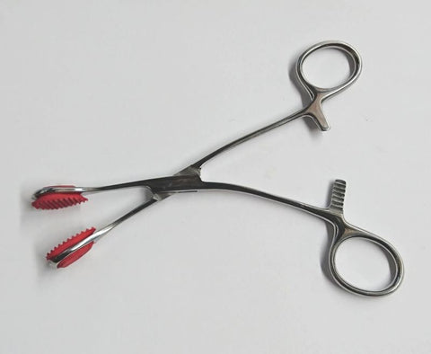 Young Tongue Forceps with Curved Handle by Hell's Couture - Dental and Clinical