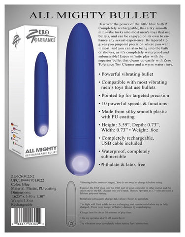 Zero Tolerance All Mighty Bullet 3.6'' Bullet - Bullet Vibrators