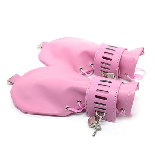 Spartacus Faux Leather BDSM Mittens - - Cuffs And Restraints