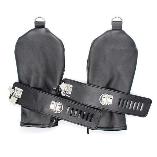 Spartacus Faux Leather BDSM Mittens - - Cuffs And Restraints