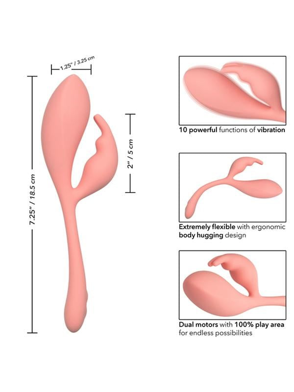 Elle Liquid Silicone Bunny 10 Functions Rabbit Massager - - Rabbit Vibrators