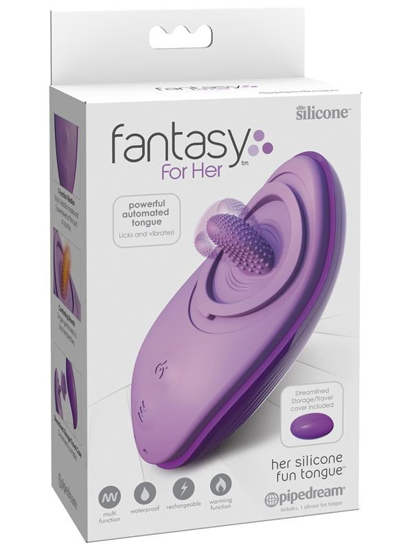 Fantasy For Her Her Silicone Fun Tongue Clitoral Vibrator - - Clit Ticklers and Pulsators