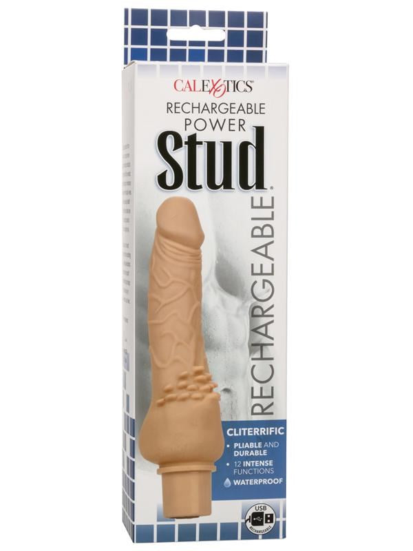 Rechargeable Power Stud Cliterrific Vibrating Dildo - - Vibrating Dildos