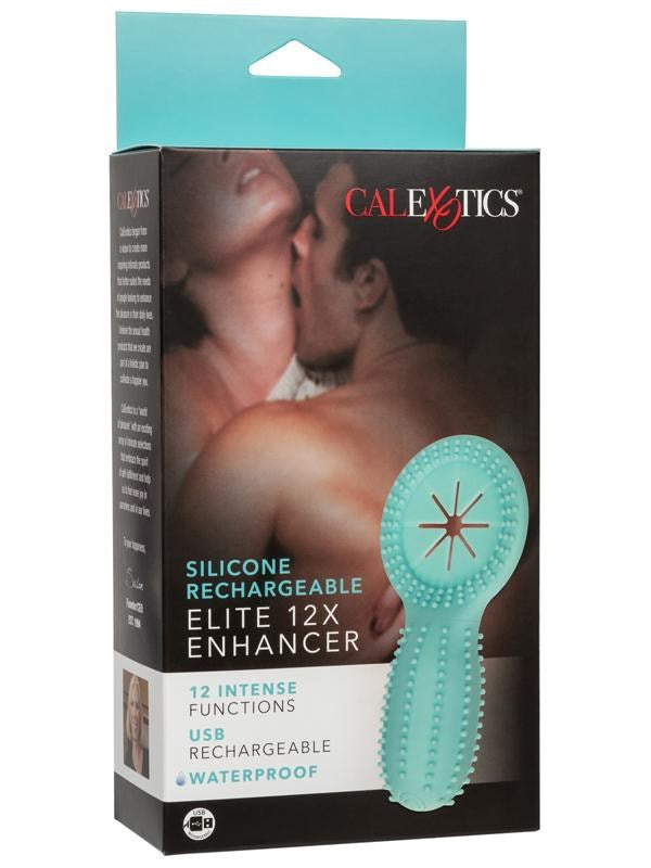 Silicone Rechargeable Elite 12X Enhancer Vibrating Cock Ring - - Vibrating Cock Rings